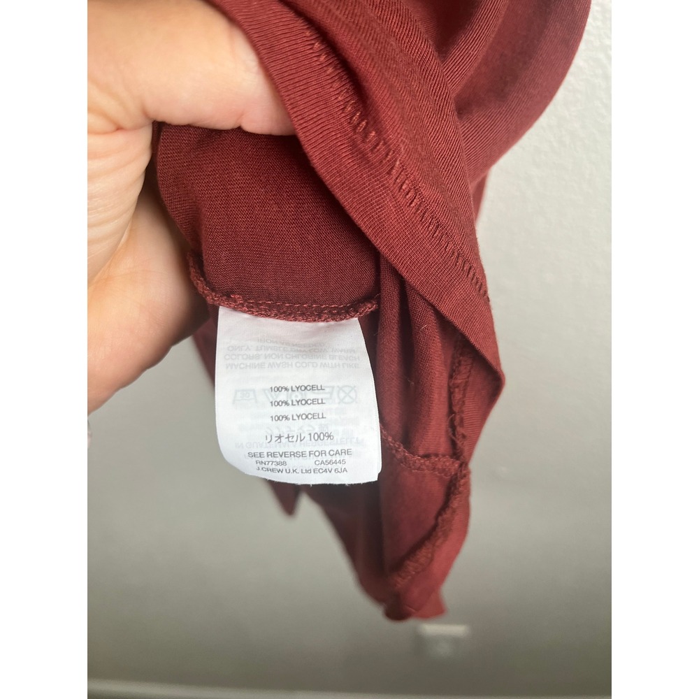 J.Crew Drapey Tank Top Scoop Neck Sleeveless Lyocell Red Medium - Picture 5 of 8